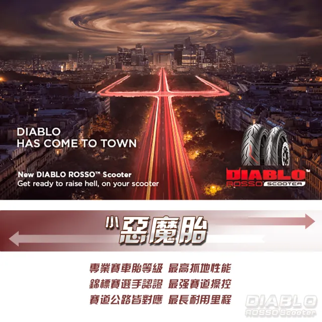 PIRELLI 倍耐力DIABLO ROSSO Scooter速克達專用 14吋輪胎 150 70 14 66S momo購物網