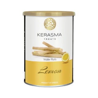 【希臘Kerasma】享樂檸檬捲心酥 400g(清香細滑檸檬內餡)