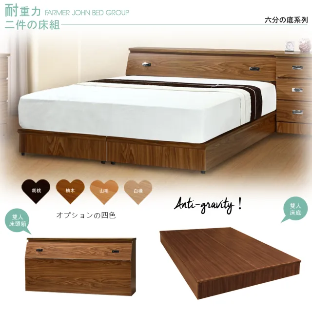 Maslow 房東精選 雙人5尺床頭箱 耐重6分床底 4色 Momo購物網