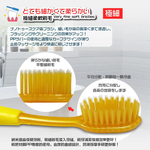 百年薔薇 日本雙層奈米軟毛牙刷40支家庭旅遊組 4支 10組旅遊生活必備攜帶輕便 Momo購物網