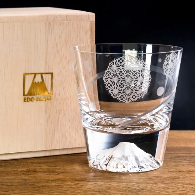 田島硝子 富士山杯 江戶切子特別限量版幸福燈籠威士忌切子杯隨飲料變色玻璃杯 Tg 015 Rp2 Momo購物網