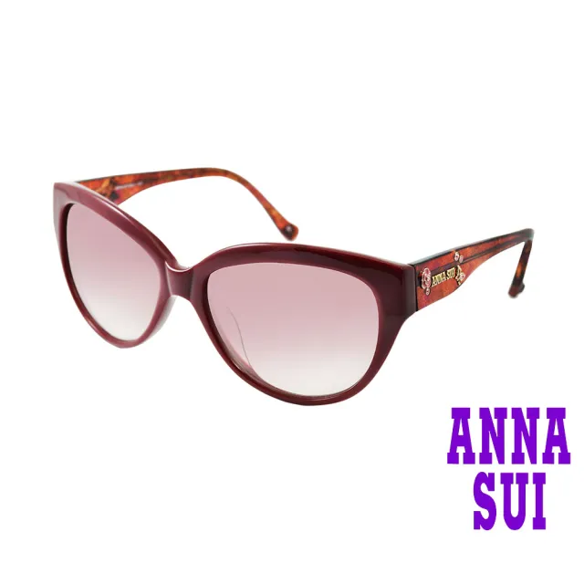 ANNA SUI 安娜蘇 安娜流線貓眼系列太陽眼鏡(AS875-270-紅)