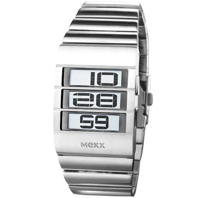 Mexx個性風潮科技腕錶-銀-大(MW3008)