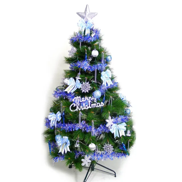 【摩達客】耶誕-12尺/12呎-360cm台灣製特級綠松針葉聖誕樹(含藍銀色系配件組/不含燈/本島免運費)/