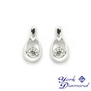 【約克鑽石】緣份圓形38分 G/VS2(14K金台耳環)