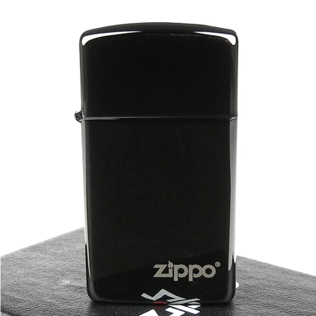 【ZIPPO】美系-Ebony-防刮塗料烏黑鏡面打火機(窄版)