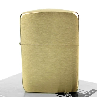 【ZIPPO】美系-1941 復刻版打火機-拉絲打磨純銅款(金色)