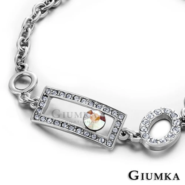 【GIUMKA】手鍊 美好時光 精鍍正白K 甜美淑女款 MB00347-1(銀色白鋯)