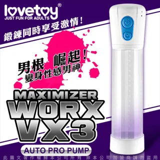 【Lovetoy】MAXIMIZER 男根崛起 電動真空吸引 訓練自慰器 361018W(WORX VX3 白)