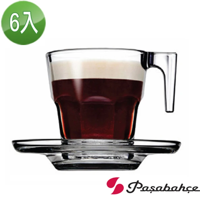 【土耳其Pasabahce】濃縮咖啡杯盤75cc(六套組)
