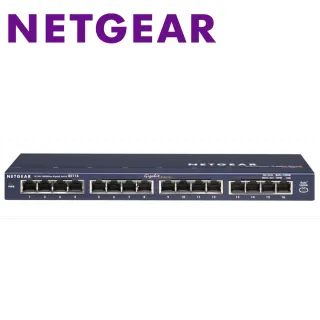 【Netgear】GS116 16埠Giga無網管型交換器