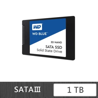 【Western Digital】藍標_1TB 2.5吋 SATA 3D NAND固態硬碟(讀：560M/寫：530M)