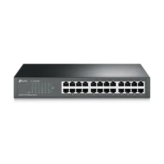 【TP-Link】TL-SF1024D 24埠100Mbps桌上/機架型乙太網路交換器(鋼殼)
