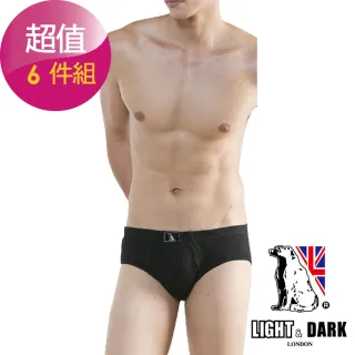【LIGHT & DARK】超值6入-英倫優質型男素面三角褲(6 件禮盒組)