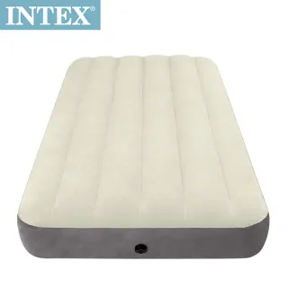 【INTEX】新型氣柱-單人加大植絨充氣床墊(寬99cm_64101)