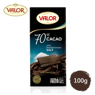 【Valor】70% 海鹽黑巧克力片100g