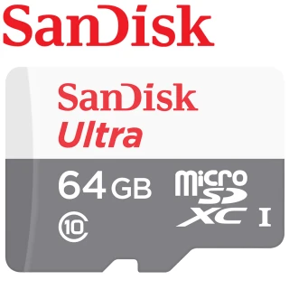 【SanDisk 晟碟】64GB 100MB/s Ultra microSDXC TF UHS-I C10 記憶卡(平輸)