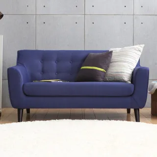 【H&D 東稻家居】艾柏日式拉釦造型雙人布沙發(5色)