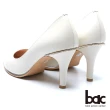 【bac】時尚品味 魅力迷人水鑽鞋跟高跟鞋(米色)