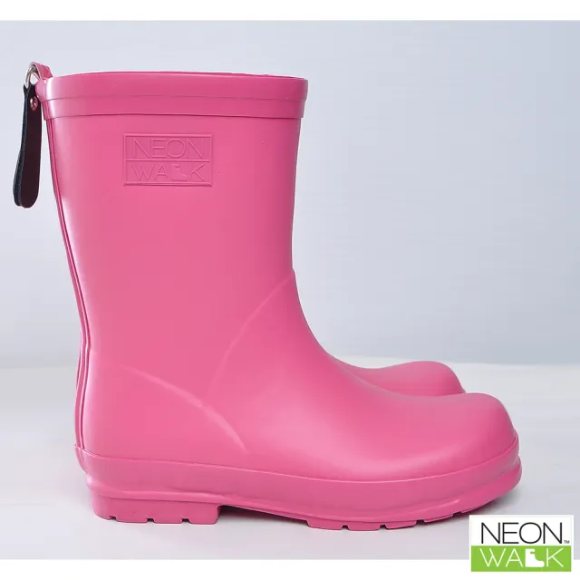 【Neon Walk 尼沃】兒童純色雨靴-粉紅色(兒童雨鞋 雨鞋 雨靴 長筒雨靴 高筒靴 neonwalk)