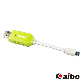 【aibo】OTG113 多彩帶線OTG傳輸充電/讀卡機(USB A公+SD/TF讀卡)