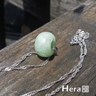 【Hera】頂級豆種緬甸玉古錢項鍊/鎖骨鍊