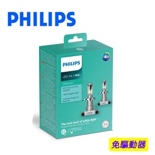 【Philips 飛利浦】Ultinon晶亮LED H4頭燈兩入裝 公司貨