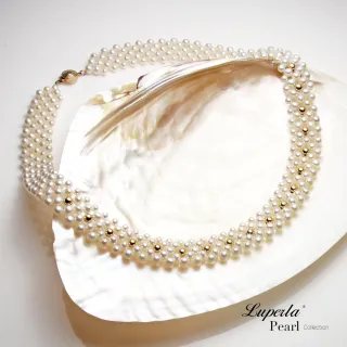 【大東山珠寶】珍心項鍊 歐美古典編織珠寶(天然珍珠14K金)
