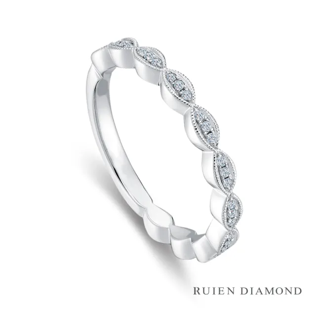 【RUIEN DIAMOND 瑞恩鑽石】12分 18k白金 鑽石 戒指(線戒 戒圈)