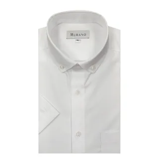 【MURANO】正式短袖修身襯衫-白色(台灣製)