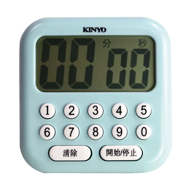 【KINYO】電子式0-9按鍵大螢幕正倒數計時器(正倒數計時器)/