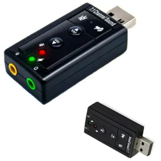 【Ainmax 艾買氏】USB帶線聲卡/USB聲卡/USB 7.1聲卡 USB白色聲卡(USB 7.1聲卡)