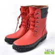 【Neon Walk 尼沃】雪花馬丁中筒-紅色(雨鞋 雨靴 長筒雨靴 中筒靴 高筒靴 neonwalk)