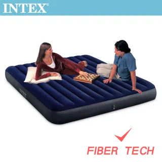 【INTEX】經典雙人加大_新款FIBER TECH_充氣床墊-寬152cm(64759)