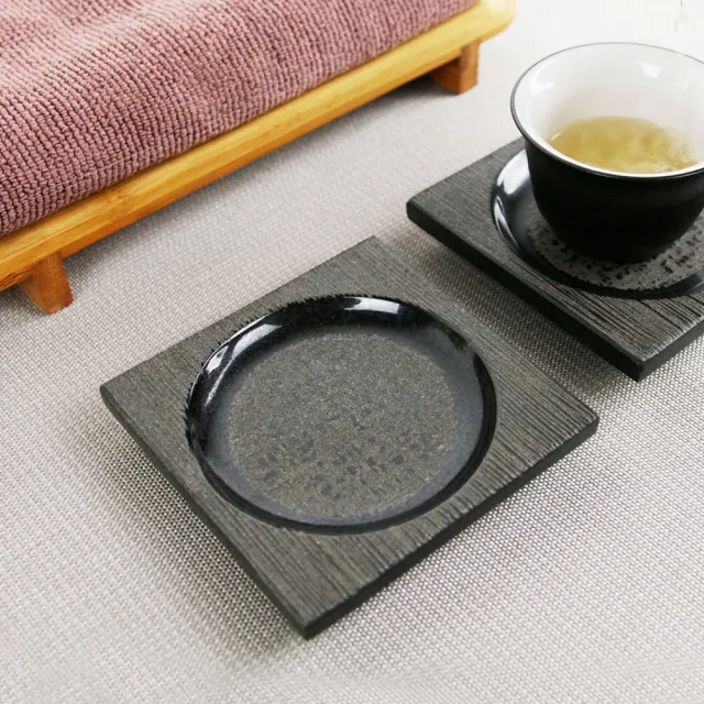 【生活禪】玄武岩石雕茶盤-小方杯墊