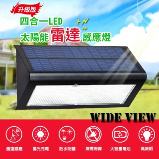 【WIDE VIEW】升級版四合一LED太陽能雷達感應燈(HBT-16009)