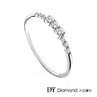 【DY Diamond 大亞鑽石】L.Y.A輕珠寶 18K白金 經典 鑽石線戒