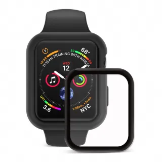 【JTL】Apple Watch Series 6/5/4/SE 44mm Doux  柔矽全方位保護殼組  保護殼+3D保貼