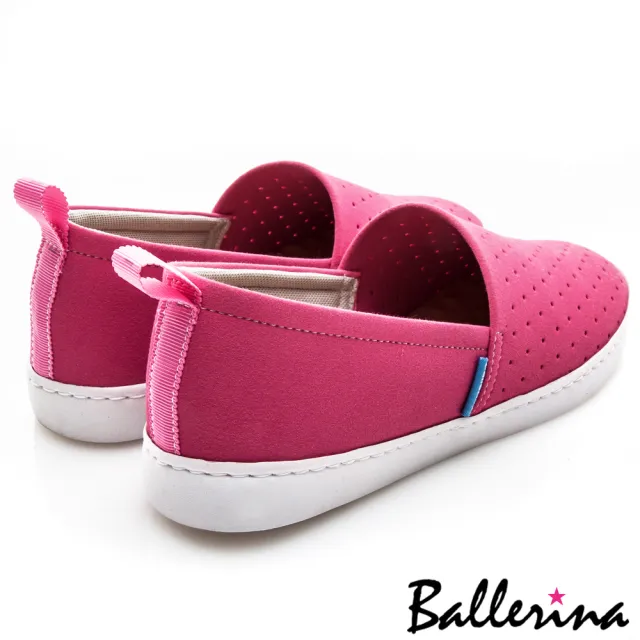 【Ballerina】熱帶雨林探險 • 鏤空洞洞零悶著素面休閒鞋(桃紅)