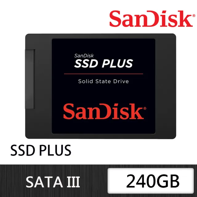【SanDisk 晟碟】進化版 SSD Plus 240GB 2.5吋SATAIII固態硬碟(G26)