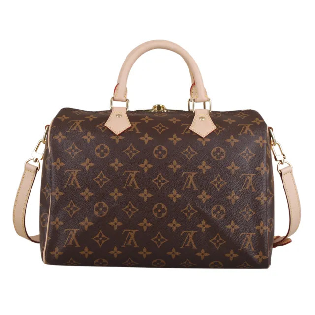 【Louis Vuitton 路易威登】LV M41112 經典Monogram SPEEDY 30手提/斜背波士頓包(附背帶)