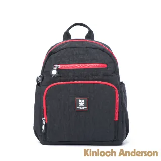【Kinloch Anderson】防潑水多功能夾層小款後背包(低調黑紅)