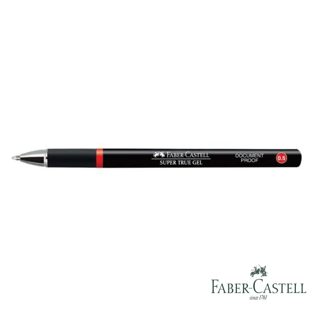 【Faber-Castell】FABER- CASTELL 超溜 ㄉㄨㄞ ㄉㄨㄞ 原子筆 0.5mm 10入(紅)