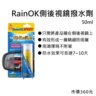 【BULLSONE】RainOK側後視鏡撥水劑(雨滴不附著)