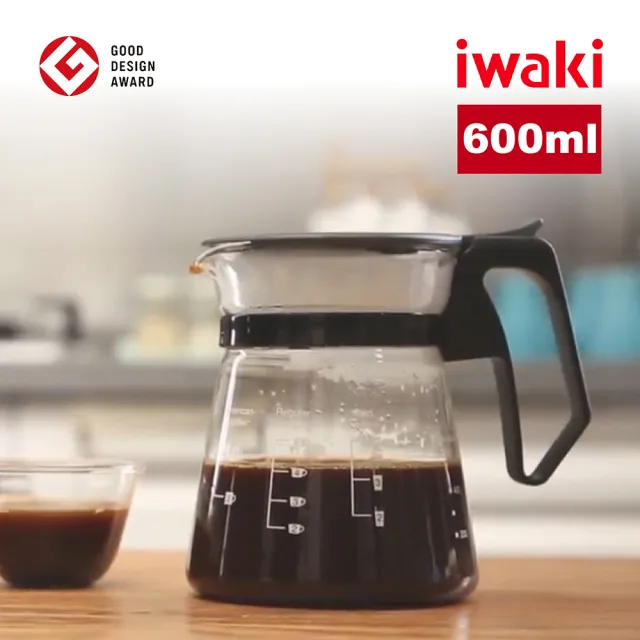 【iwaki】耐熱玻璃滴漏式咖啡壺(600ml)/