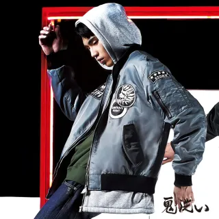 Blue Way Blue Way 潮流鋪棉飛行外套鬼洗 Momo購物網