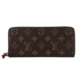 【Louis Vuitton 路易威登】M60742 經典Monogram帆布拉鍊長夾(紫紅)