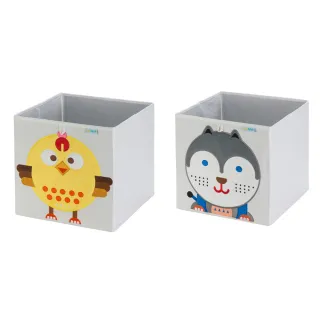 【MyTolek童樂可】藏寶盒 2件組-小狗+小雞(收納小幫手 IKEA組合櫃適用)