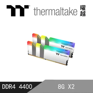 【Thermaltake 曜越】TOUGHRAM 鋼影 RGB 記憶體DDR4 4400MHz 16GB(R022D408GX2-4400C19A)