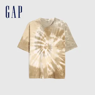 【GAP】男裝 厚磅密織系列 個性紮染純棉短袖T恤(683859-紮染)
